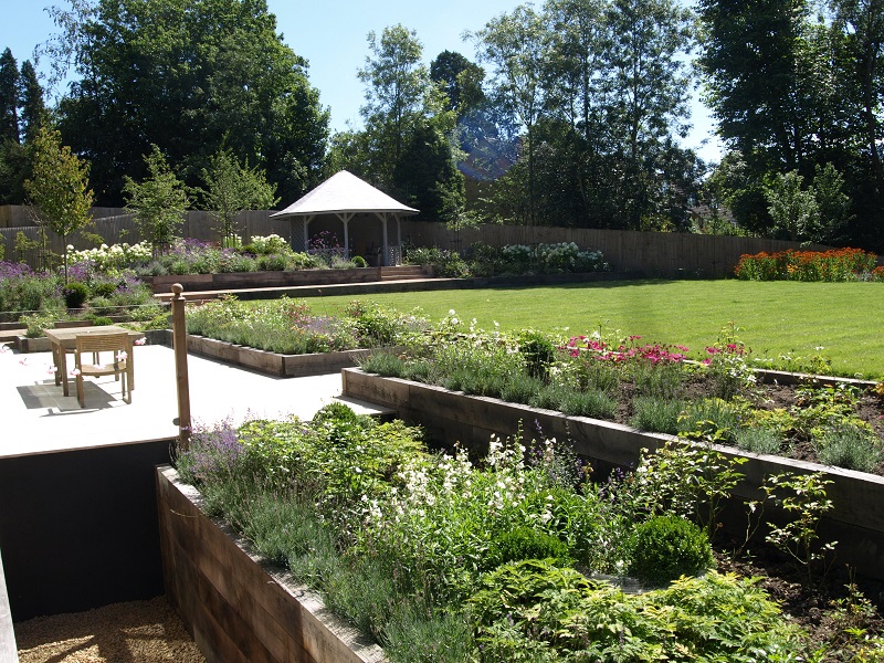 The retaining walls have huge foundations