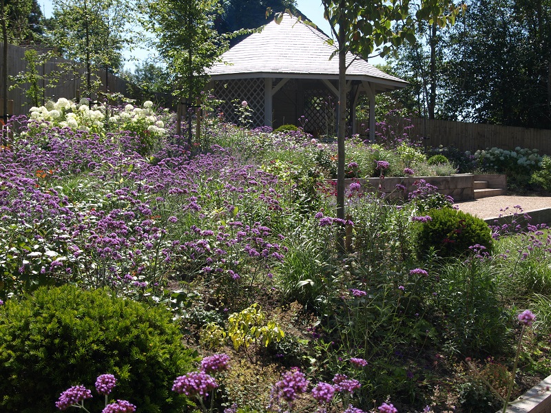 Great swathes of herbaceous planting