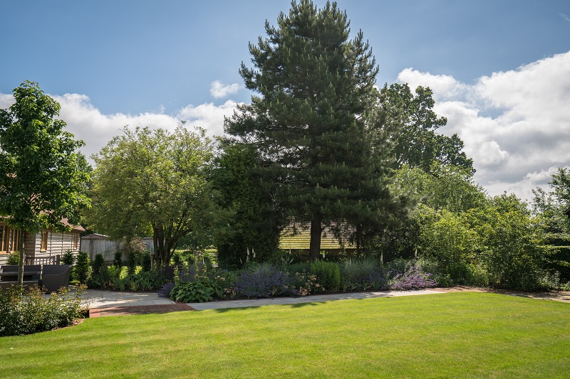 A new lawn has replaced the old field