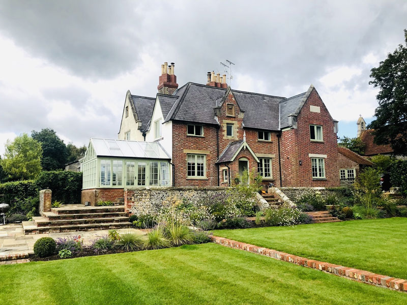 Large brick country house