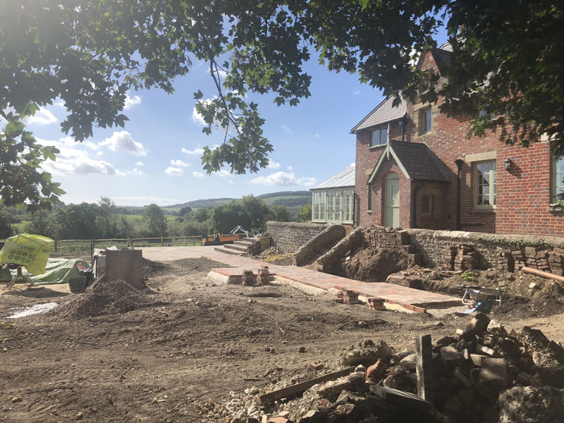 Garden under construction